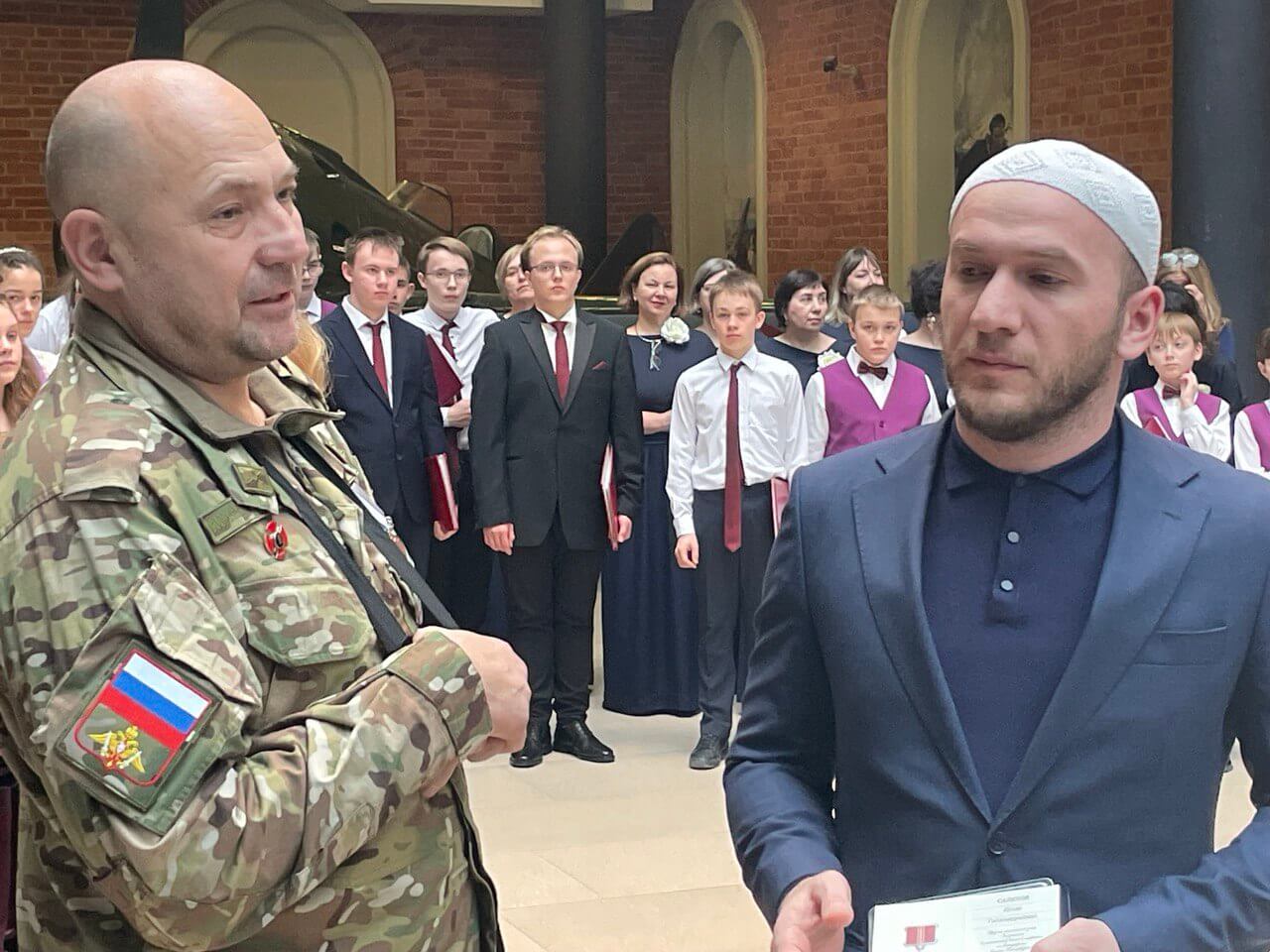 награждение на патриотическом мероприятии духовенства 